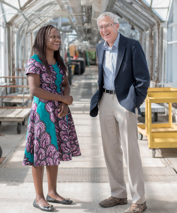 Kalenga Banda with Professor Chris Wien