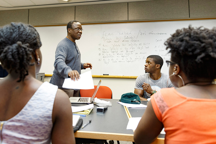 Professor Ademoyo teaching Yoruba