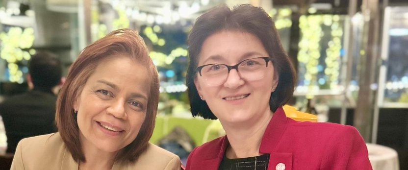 Venezuelan Scholar Under Threat Aleida Sandova with Professor Carmen Moraru.