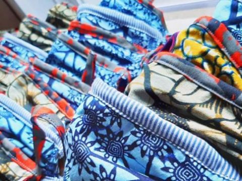 colorful fabric masks